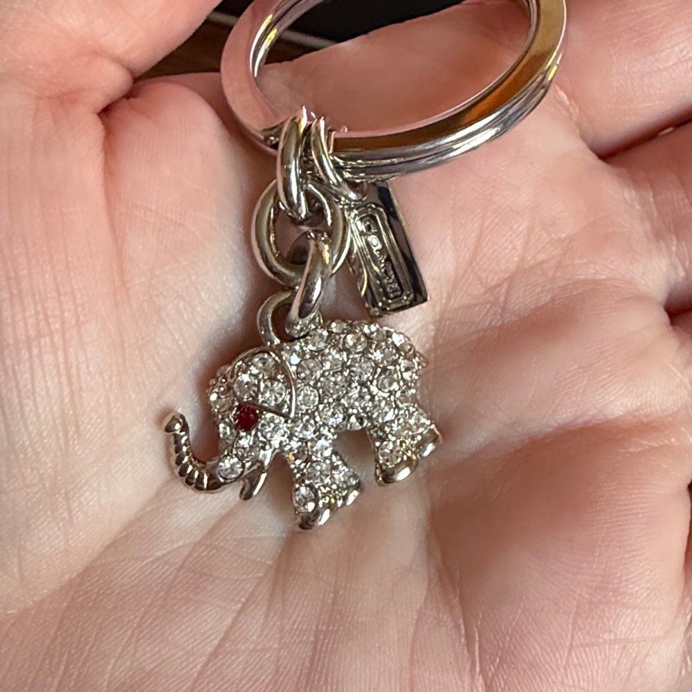 Coach Crystal Elephant Keychain - Picture 3 of 3
